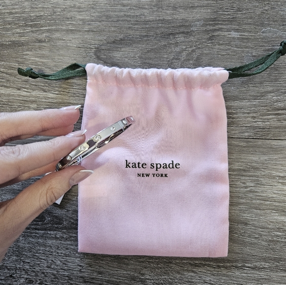 Kate Spade Silver Hinged Bangle - Picture 11 of 11